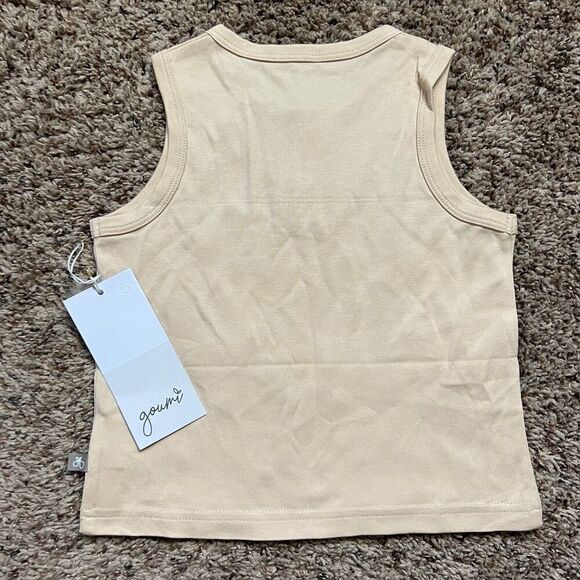 NWT Goumi Kids Tank Top Dune SZ 5T Neutral Bamboo Organic Cotton Toddler - Picture 2 of 3